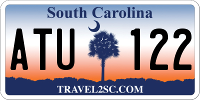 SC license plate ATU122