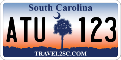 SC license plate ATU123
