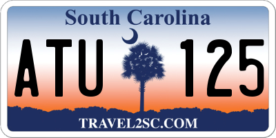 SC license plate ATU125