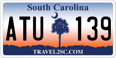 SC license plate ATU139