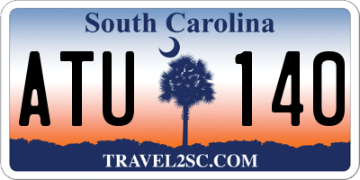 SC license plate ATU140