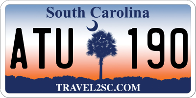 SC license plate ATU190