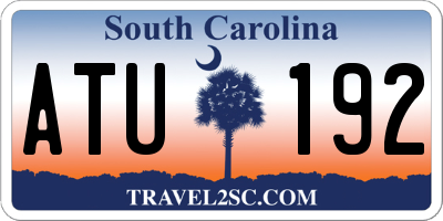 SC license plate ATU192