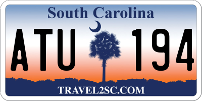 SC license plate ATU194