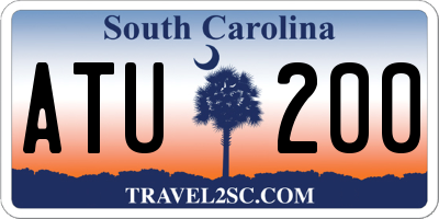 SC license plate ATU200
