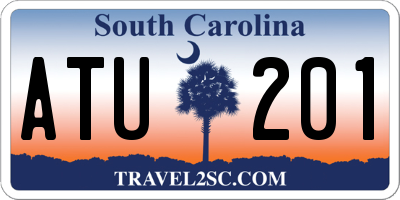 SC license plate ATU201