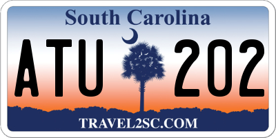 SC license plate ATU202