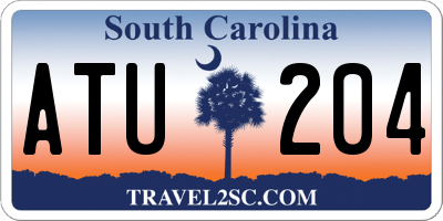 SC license plate ATU204