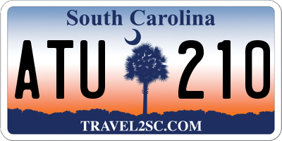 SC license plate ATU210