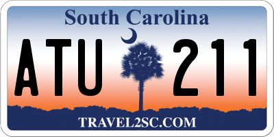 SC license plate ATU211