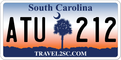 SC license plate ATU212