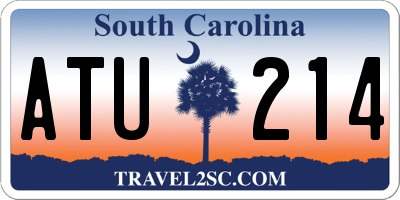 SC license plate ATU214