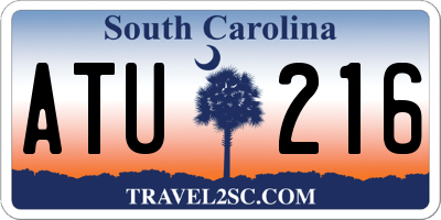 SC license plate ATU216