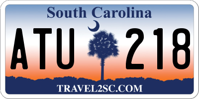 SC license plate ATU218