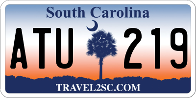 SC license plate ATU219