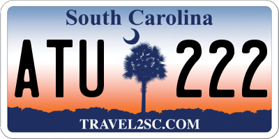 SC license plate ATU222
