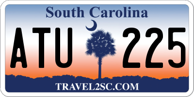 SC license plate ATU225