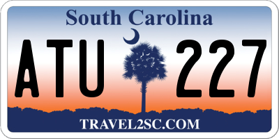 SC license plate ATU227
