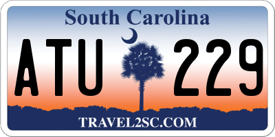 SC license plate ATU229