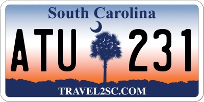 SC license plate ATU231