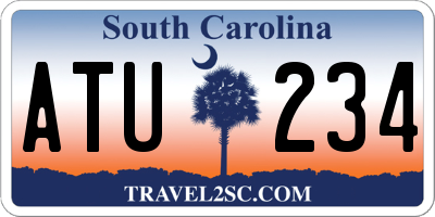 SC license plate ATU234