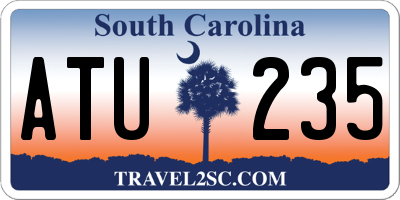 SC license plate ATU235