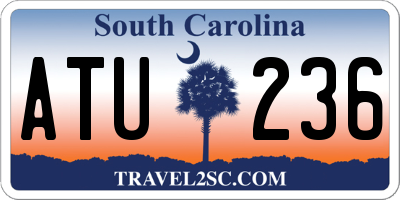 SC license plate ATU236