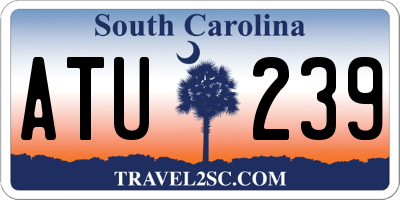 SC license plate ATU239