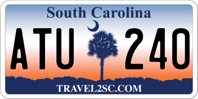 SC license plate ATU240