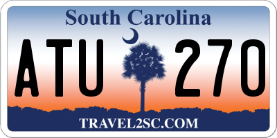 SC license plate ATU270