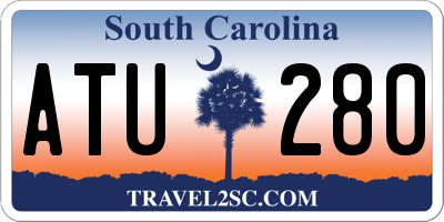 SC license plate ATU280