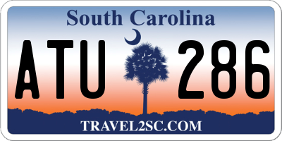 SC license plate ATU286