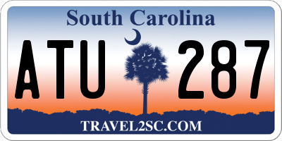 SC license plate ATU287