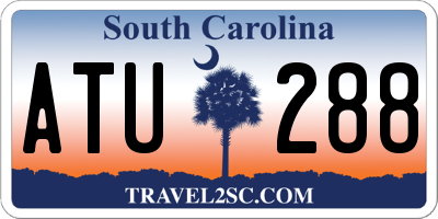 SC license plate ATU288