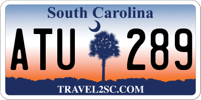 SC license plate ATU289