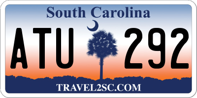 SC license plate ATU292