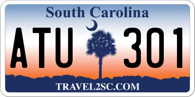 SC license plate ATU301