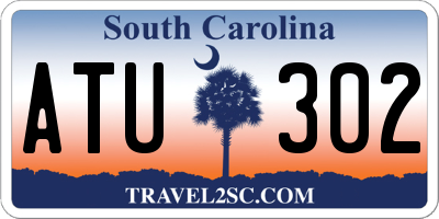 SC license plate ATU302