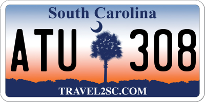 SC license plate ATU308