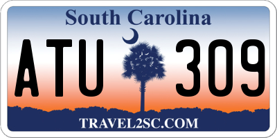 SC license plate ATU309