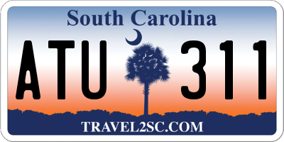 SC license plate ATU311