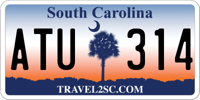 SC license plate ATU314