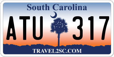SC license plate ATU317