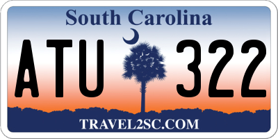 SC license plate ATU322
