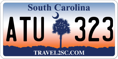 SC license plate ATU323