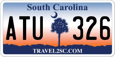 SC license plate ATU326
