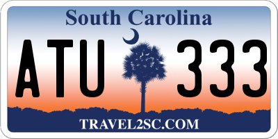 SC license plate ATU333