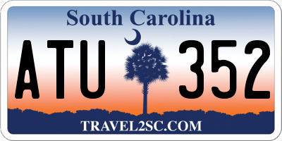 SC license plate ATU352