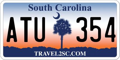 SC license plate ATU354