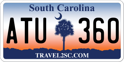 SC license plate ATU360